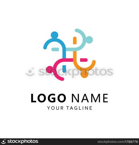 Community and adoption care Logo vector icon template