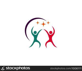 community and family care Logo template vector icon
