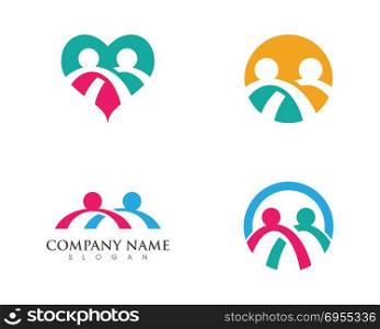 Community and social icon design. Community, network and social icon design template