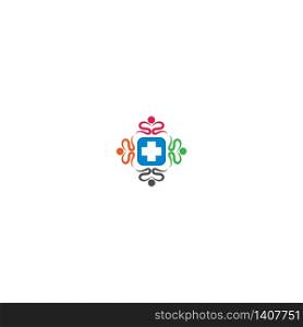 Community care, Hospital care, Clinic care logo icon illustration