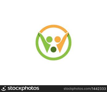 Community care logo design vector