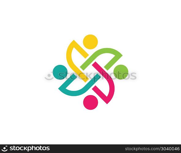 Community care Logo template. Adoption and Community care Logo template vector icon