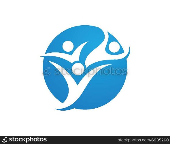 community care Logo template . Adoption and community care Logo template vector icon