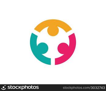 Community care Logo template. Community, network and social icon design template