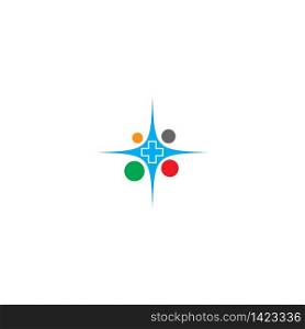Community care, teamwork concept Logo illustration