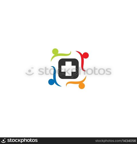 Community care, teamwork concept Logo illustration