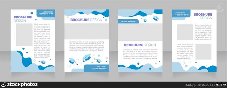 Community college admission blank brochure layout design. Study program. Vertical poster template set with empty copy space for text. Premade corporate reports collection. Editable flyer paper pages. Community college admission blank brochure layout design