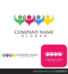 Community group logo, network and social icon vector