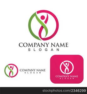 Community group logo, network and social icon vector