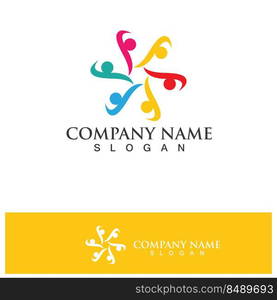 Community group logo, network and social icon vector