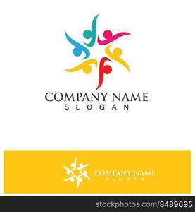 Community group logo, network and social icon vector