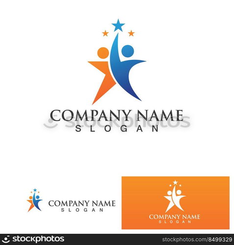 Community group logo, network and social icon vector