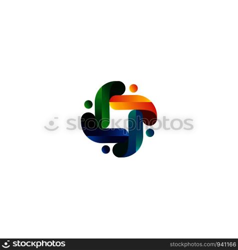 community human logo template vector illustration icon element isolated - vector. people community logo template vector illustration icon element