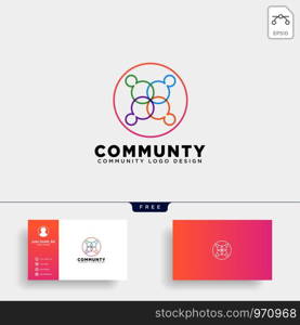 community human logo template vector illustration icon element isolated - vector. community human logo template vector illustration icon element isolated