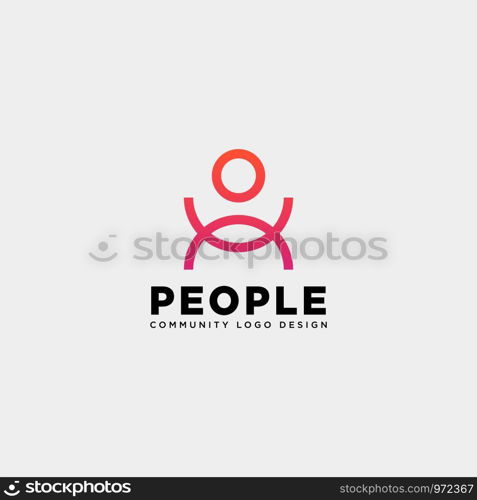 community human logo template vector illustration icon element isolated - vector. community human logo template vector illustration icon element isolated