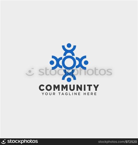 community human logo template vector illustration icon element isolated - vector. community human logo template vector illustration icon element isolated