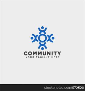 community human logo template vector illustration icon element isolated - vector. community human logo template vector illustration icon element isolated