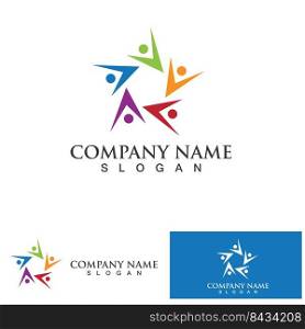 Community Logo Design Template for Teams or Groups.network and social icon design 