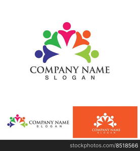 Community Logo Design Template for Teams or Groups.network and social icon design 