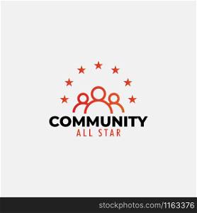 Community logo design template vector isolated