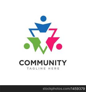 Community Logo Icon Design Vector