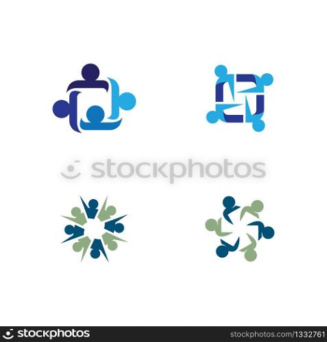 Community logo template vector icon illustration design
