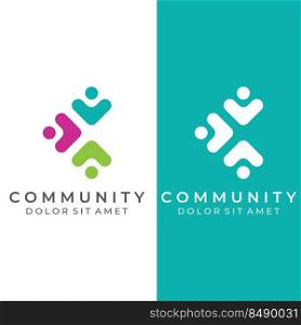 Community logos, community networks, and people check. Logos for teams or groups, kindergartens, and companies.