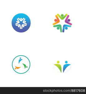 Community, network and social icon design template