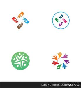 Community, network and social icon design template