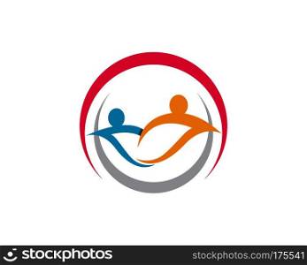 Community, network and social icon design template.. Community care Logo template
