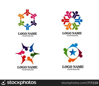 Community, network and social icon design vector template