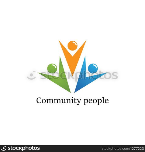 Community, network and social logo design template vector