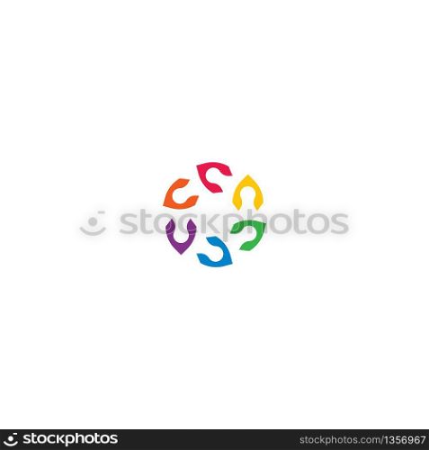 Community, network and social logo design template vector.
