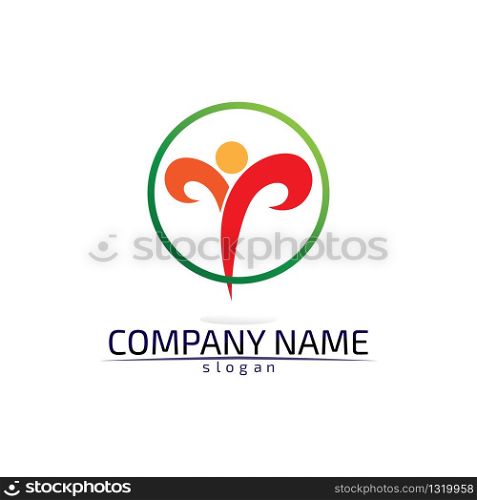 Community people care logo and symbols template
