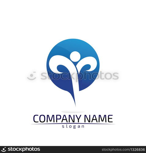 Community people care logo and symbols template