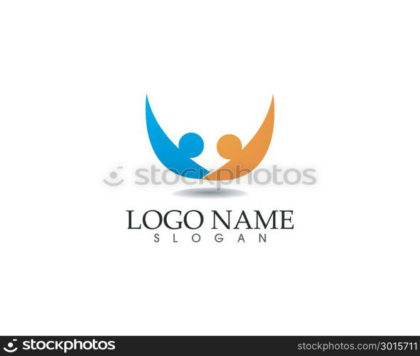 Community people care logo and symbols template