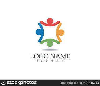 Community people care logo and symbols template