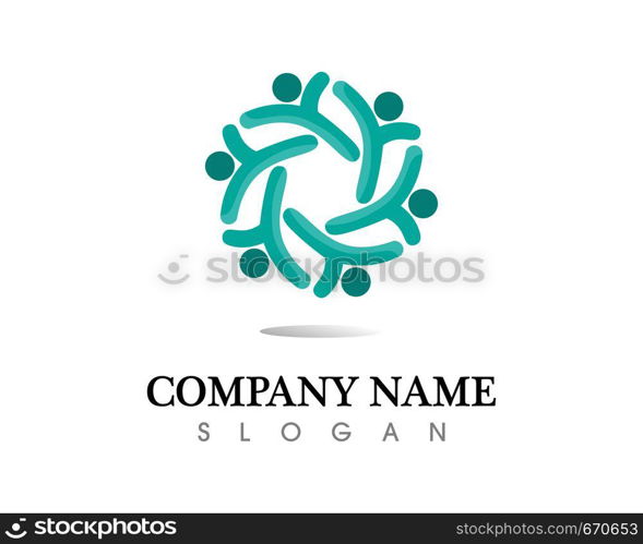 Community people care logo and symbols template