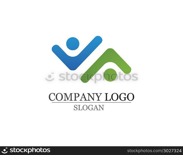 Community people care logo and symbols template. family care love logo and symbols template