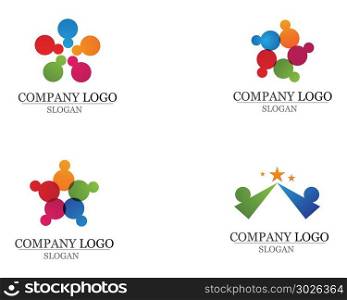 Community people care logo and symbols template vector. Community people care logo and symbols template