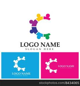 community people care Logo template vector
