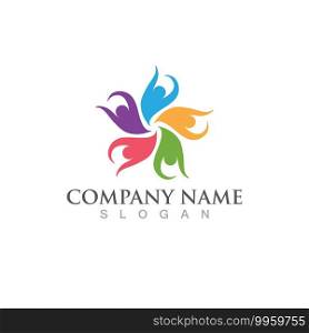 Community people group logo, network and social icon design template