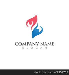 Community people group logo, network and social icon design template
