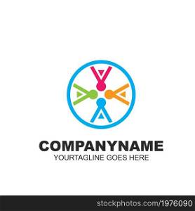 community people icon vector concept design template sign and symbol template