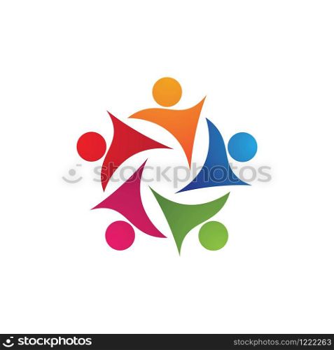 Community people logo network and social icon design template