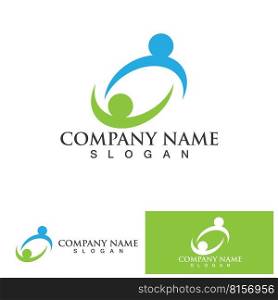 Community people logo, network and social icon design template