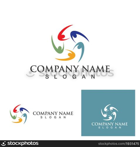Community people logo sign illustration vector design