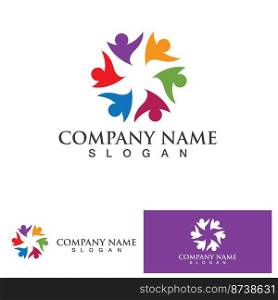Community people, team group and social logo design template