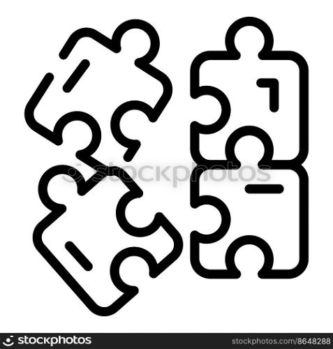Community puzzle icon outline vector. Corporate trust. Value integrity. Community puzzle icon outline vector. Corporate trust