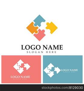Community puzzle Logo template vector